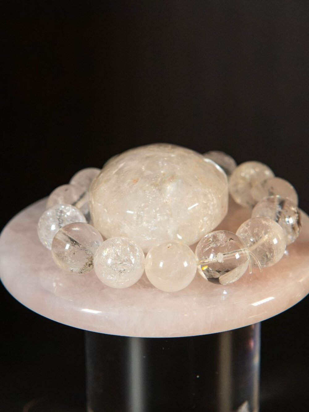 Statement Chunky Clear Quartz & Rose Quartz Crystal Bundle Set